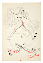 SALLY RAND NEW YORK WORLD'S FAIR/GOLDEN GATE EXPO CHRISTMAS CARD.