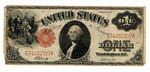 FR. 37 1917 $1 UNITED STATES "SAWHORSE BACK" NOTE RED SEAL.