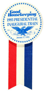RARE CLINTON INAUGURAL FOR CELEBRITY TRAIN FROM NYC TO DC.