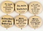 HIGH ADMIRAL CIGARETTE SLOGANS IN GERMAN LOT OF SIX.