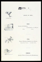 HONEY FITZ SPEAKS AT 1892 DEMOCRATIC DINNER MENU.