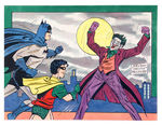 BATMAN AND ROBIN VS. THE JOKER DRAWING BY SHELDON MOLDOFF.