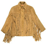 CHARLIE’S ANGELS STAR JACLYN SMITH BUCKSKIN FRINGE JACKET.