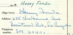 HENRY FONDA SIGNED AMERICAN FEDERATION OF RADIO ARTISTS MEMBERSHIP APPLICATION.