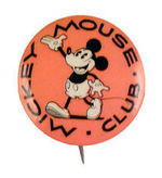"MICKEY MOUSE CLUB" EARLY 1930S BUTTON.