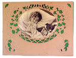 SHIRLEY TEMPLE DIECUT AND EMBOSSED CARD.
