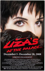 LIZA MINNELLI SIGNED CONCERT POSTER & NEWSPAPER PRINTING PLATE.