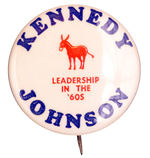 JFK LEADERSHIP IN THE 60s 1.75".