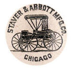 CHICAGO CARRIAGE MAKER C. 1896 LAPEL STUD.