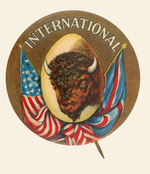 SUPER COLOR AWARD BUTTON WITH BUFFALO FROM 1908.
