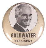 "GOLDWATER FOR PRESIDENT" BUTTON BY TRIMBLE.