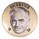 "GOLDWATER IN '64" BUTTON BY TRIMBLE.