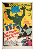 "IT!  THE TERROR FROM OUTER SPACE" MOVIE POSTER.