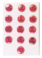 "GOOD PEOPLE NEED CARTER" LANGUAGE BUTTON SET.