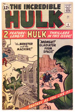 "THE INCREDIBLE HULK" COMIC BOOK #4.