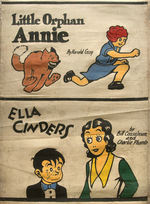 “INTRODUCING THE COMICS” CANVAS BANNER PROMOTING NEWSPAPER COMIC STRIPS.