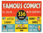 “FAMOUS COMICS” BOXED COLORING PAGES SET.