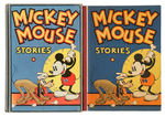 "MICKEY MOUSE STORIES" SOFTCOVER/HARDCOVER BOOK PAIR.