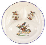 DONALD DUCK CIRCUS THEME "PATRIOT CHINA" CHILD'S DIVIDED DISH.