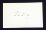 TIM KEEFE SIGNED POSTAL CARD.