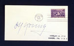 CY YOUNG SIGNED FIRST DAY COVER ENVELOPE.