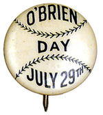 "O'BRIEN DAY JULY 29."