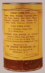 RARE "TARZAN CASEIN GLUE" CONTAINER.