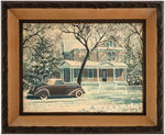 KEN EBERTS "WALTER'S SNAPPY CONVERTIBLE" FRAMED ORIGINAL PAINTING.