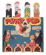 "FUNNY POP" MECHANICAL GAME WITH ORPHAN ANNIE/DICK TRACY/MOON MULLINS AND KAYO.