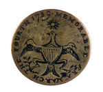 WASHINGTON 1789 INAUGURAL CLOTHING BUTTON.