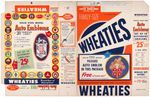 "WHEATIES" PREMIUM "AUTO EMBLEM" SET WITH ORIGINAL ART.