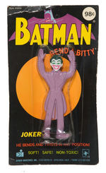 "JOKER BEND-A-BITTY" BENDEE TOY ON CARD.