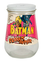 "BATMAN CREAMY PEANUT BUTTER" JAR.