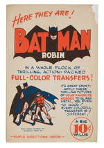 "BATMAN AND ROBIN" FULL COLOR TRANSFERS.