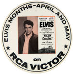 RARE ELVIS RCA VICTOR RECORD STORE EMPLOYEE’S BUTTON.