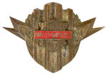 EXCEPTIONALLY LARGE BRASS BADGE FOR “HARLEY-DAVIDSON MOTORCYCLES.”