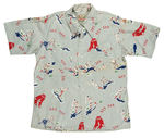 "RED SOX" MAN'S BUTTON-DOWN SHORT-SLEEVED SHIRT.