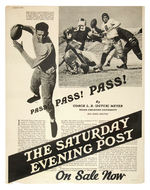 FOOTBALL/"THE SATURDAY EVENING POST" NEWS STAND POSTER.