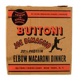 "JOE DiMAGGIO/BUITONI ELBOW MACARONI DINNER" CARTON.