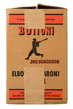 "JOE DiMAGGIO/BUITONI ELBOW MACARONI DINNER" CARTON.