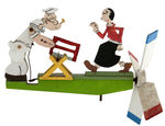 POPEYE & OLIVE OYL FOLK ART WHIRLIGIG.