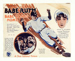 RARE BABE RUTH MOVIE HERALD.