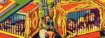 "COLE BROS. CIRCUS" SCENES ON LINEN-BACKED POSTER.