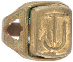 TENNESSEE JED LOOK-AROUND BRASS RING WITH HIS INITIALS.