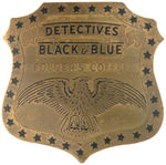 POLICE, DETECTIVES, SPY FIVE BADGES AND MEMBER CARD 1930s-1949.