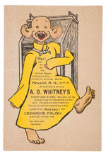 THE YELLOW KID OVER SIZED TRADE CARD FOR REGIONAL FURNITURE STORE.