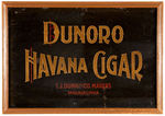 1920s "RED MAN/RED DOT/DUNORO" FRAMED CIGAR SIGN TRIO.