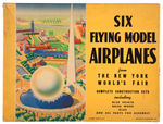 1939 "SIX FLYING MODEL AIRPLANES FROM THE NEW YORK WORLD'S FAIR."