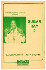 SUGAR RAY LEONARD 1977 PROGRAM FOR SECOND PROFESSIONAL FIGHT.