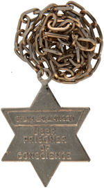 "SILVA ZALMANSON/USSR PRISONER OF CONSCIENCE" METAL STAR AND LINK CHAIN.